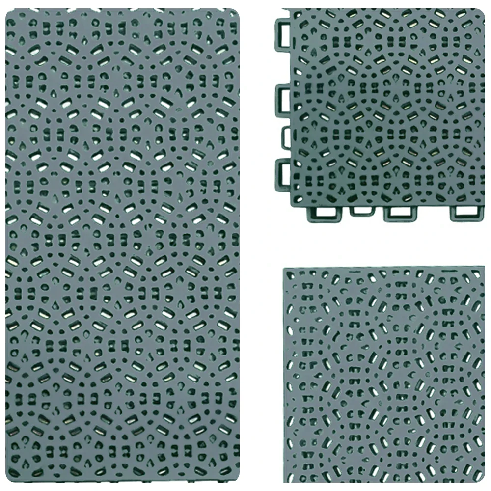 DUNK MASTER Interlocking Sports Floor Tiles - Anti-Slip Shock Absorbing Modular Court Flooring for Basketball Courts 10/20/30 Square Meters - Light Grey - Image 3