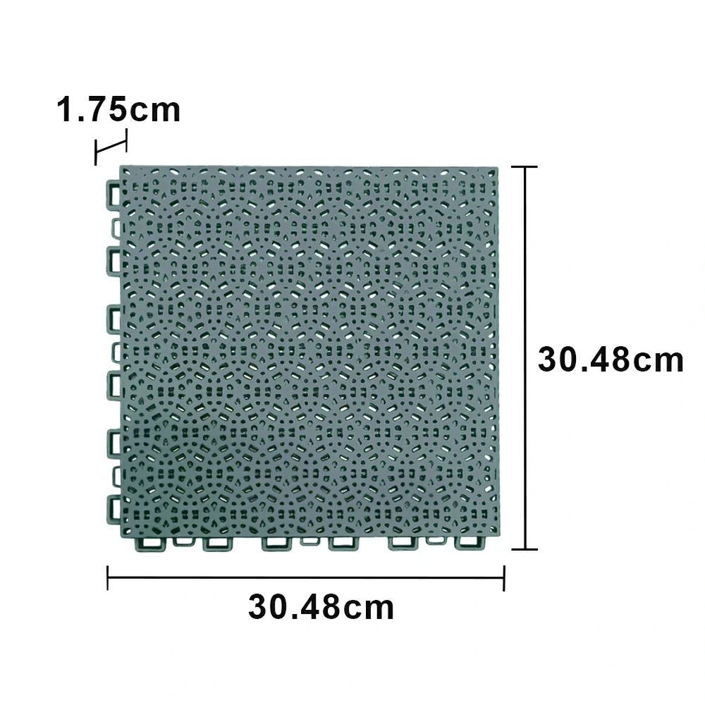 DUNK MASTER Interlocking Sports Floor Tiles - Anti-Slip Shock Absorbing Modular Court Flooring for Basketball Courts 10/20/30 Square Meters - Light Grey - Image 5