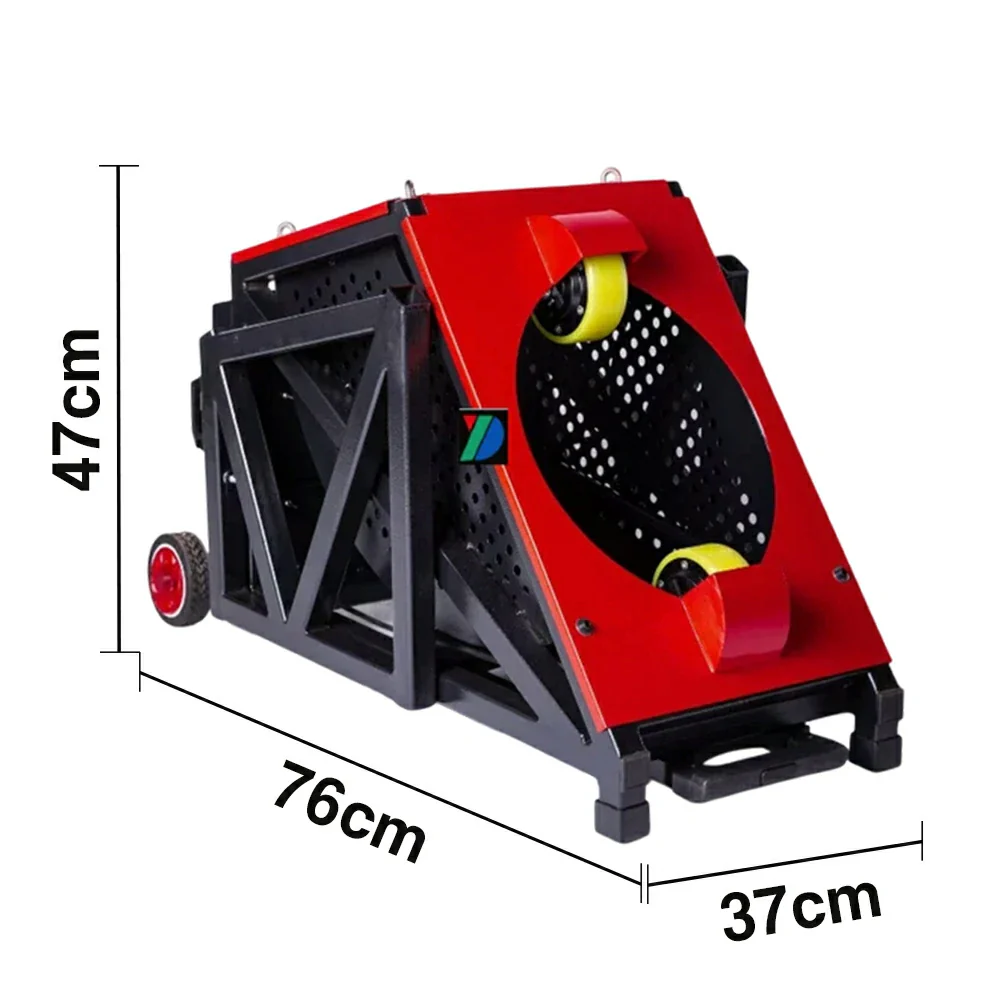 DUNK MASTER Portable Basketball Shooting Machine - Multi-Spot Training, Silicone Tyre Wheels, Professional Training-Grade Rebound System - Red - Image 5