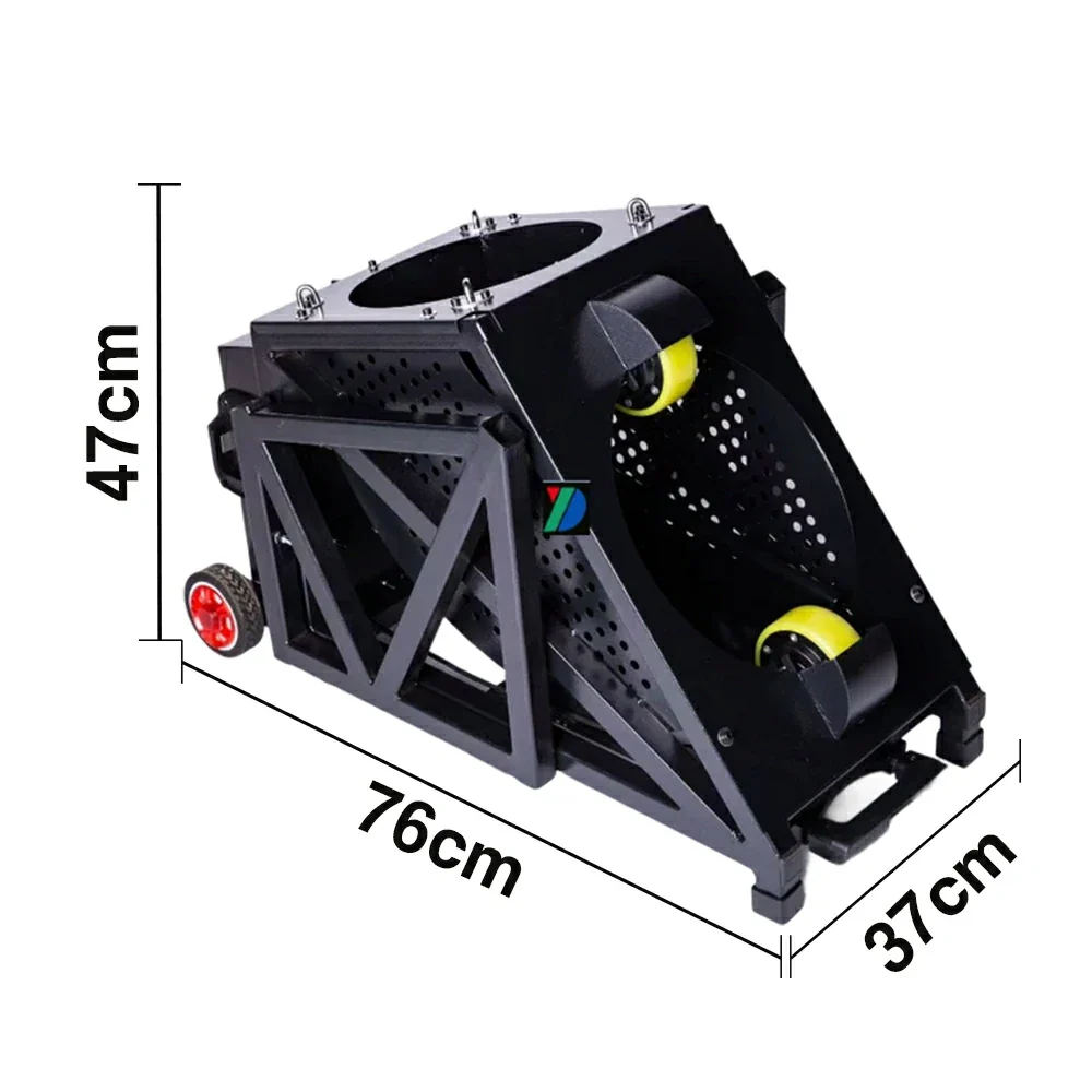 DUNK MASTER Portable Basketball Shooting Machine - Multi-Spot Training, Silicone Tyre Wheels, Professional Training-Grade Rebound System - Black - Image 5