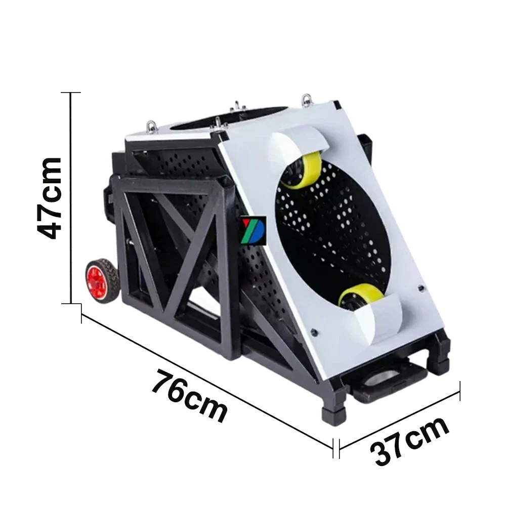 DUNK MASTER Portable Basketball Shooting Machine - Multi-Spot Training, Silicone Tyre Wheels, Professional Training-Grade Rebound System - White - Image 5