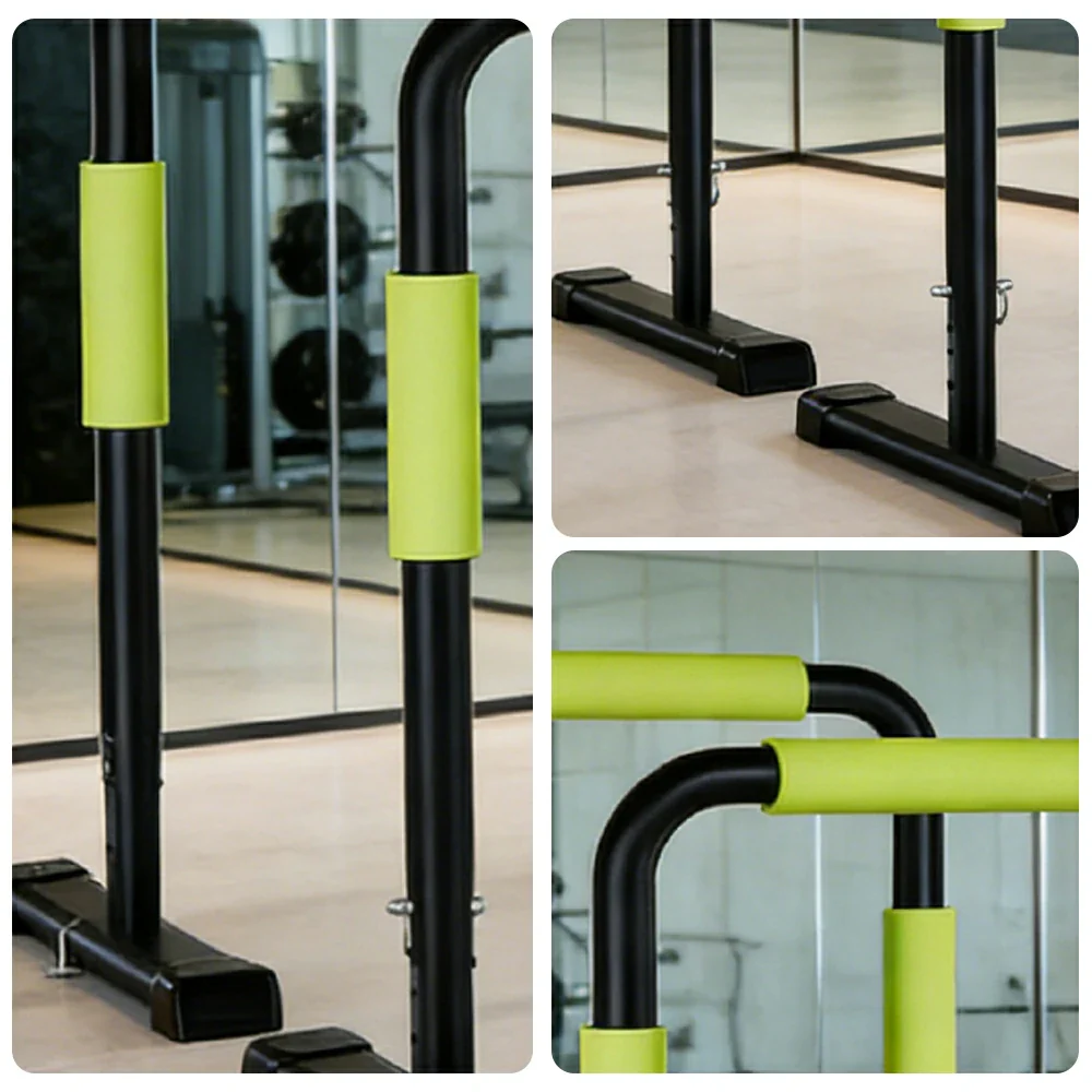 FITPRO Adjustable Dip Bars 81-116cm Height 250kg Capacity Foldable Freestanding Parallel Bars Home Gym Training - Image 3