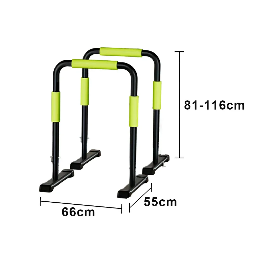 FITPRO Adjustable Dip Bars 81-116cm Height 250kg Capacity Foldable Freestanding Parallel Bars Home Gym Training - Image 5