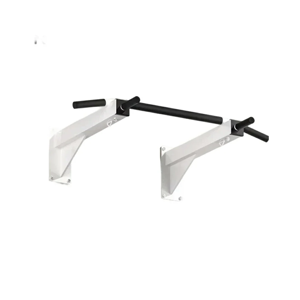 FITPRO Wall Mounted Pull Up Bar Heavy Duty Steel 200kg Capacity Space Saving Upper Body Training Home Gym - White