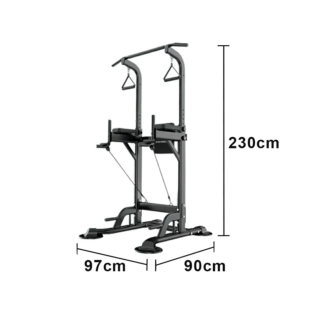 FITPRO Power Tower Multi-Function Strength Training Heavy Duty Steel 750kg Capacity Stable Home Gym Station - Black - Image 5