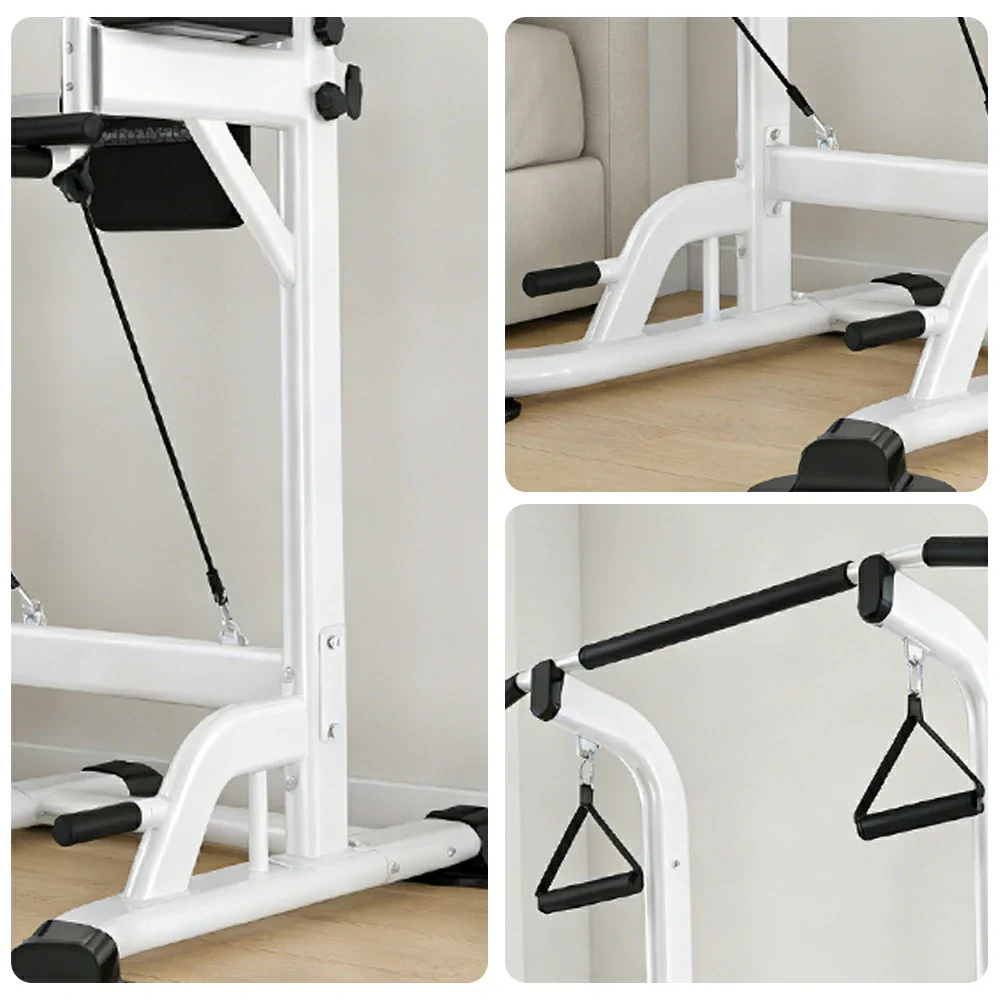 FITPRO Power Tower Multi-Function Strength Training Heavy Duty Steel 750kg Capacity Stable Home Gym Station - White - Image 3