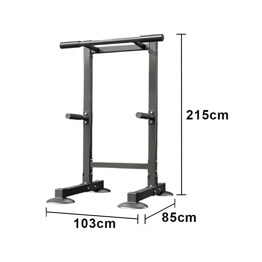 FITPRO Pull Up Bar Station Heavy Duty Steel Frame Wide Base Anti-Slip Design Multi-Function Strength Training Home Gym - Black - Image 5