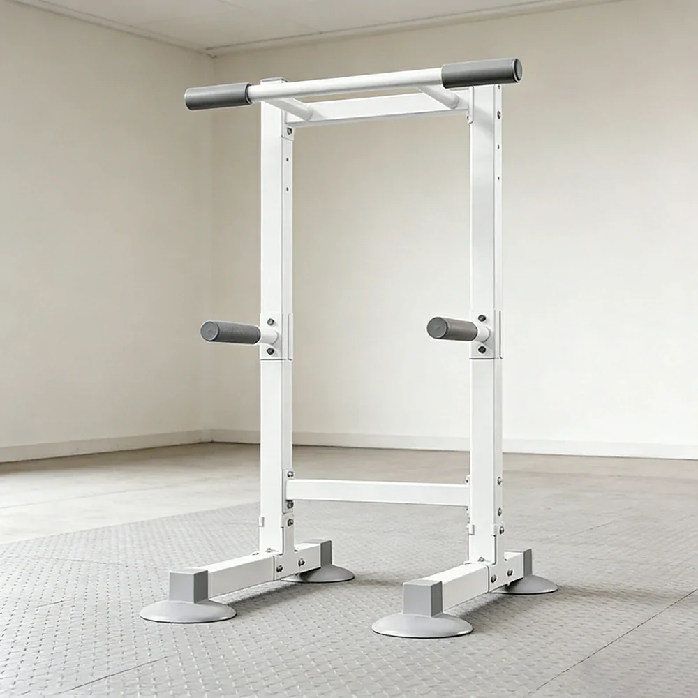 FITPRO Pull Up Bar Station Heavy Duty Steel Frame Wide Base Anti-Slip Design Multi-Function Strength Training Home Gym - White - Image 4