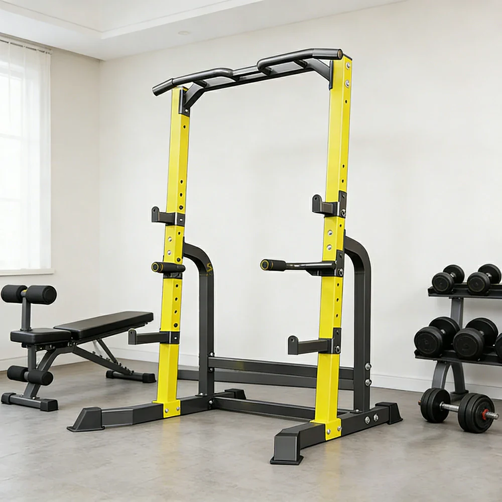 FITPRO Multifunctional Power Tower H-Shape Base Heavy Duty Steel Frame Adjustable Pull Up Dip Station Home Gym Training - Image 2