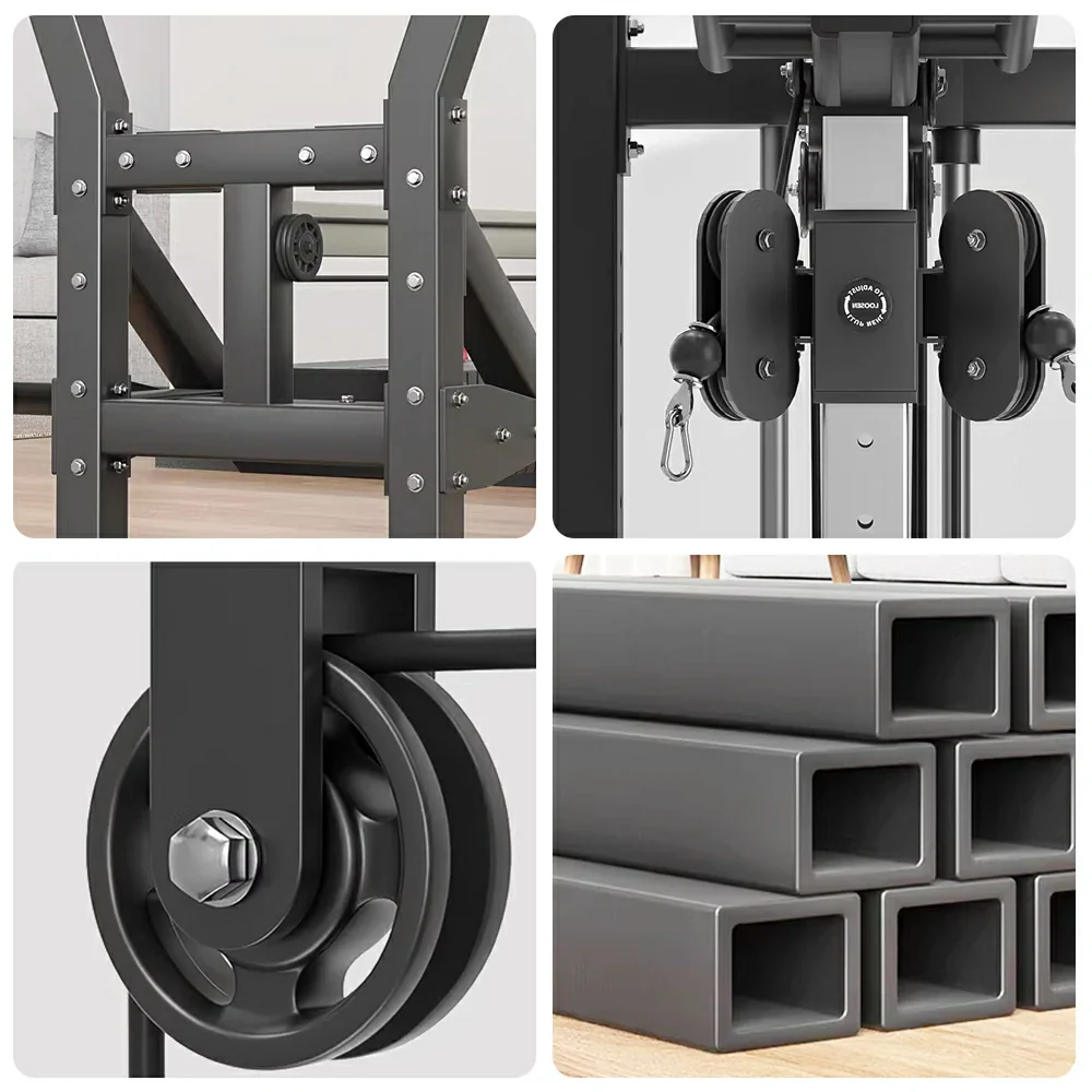 FITPRO Multi-Functional Home Gym Machine - 70kg Precision Steel Counterweight, Adjustable Pulley System, Full-Body Strength Training - Image 3