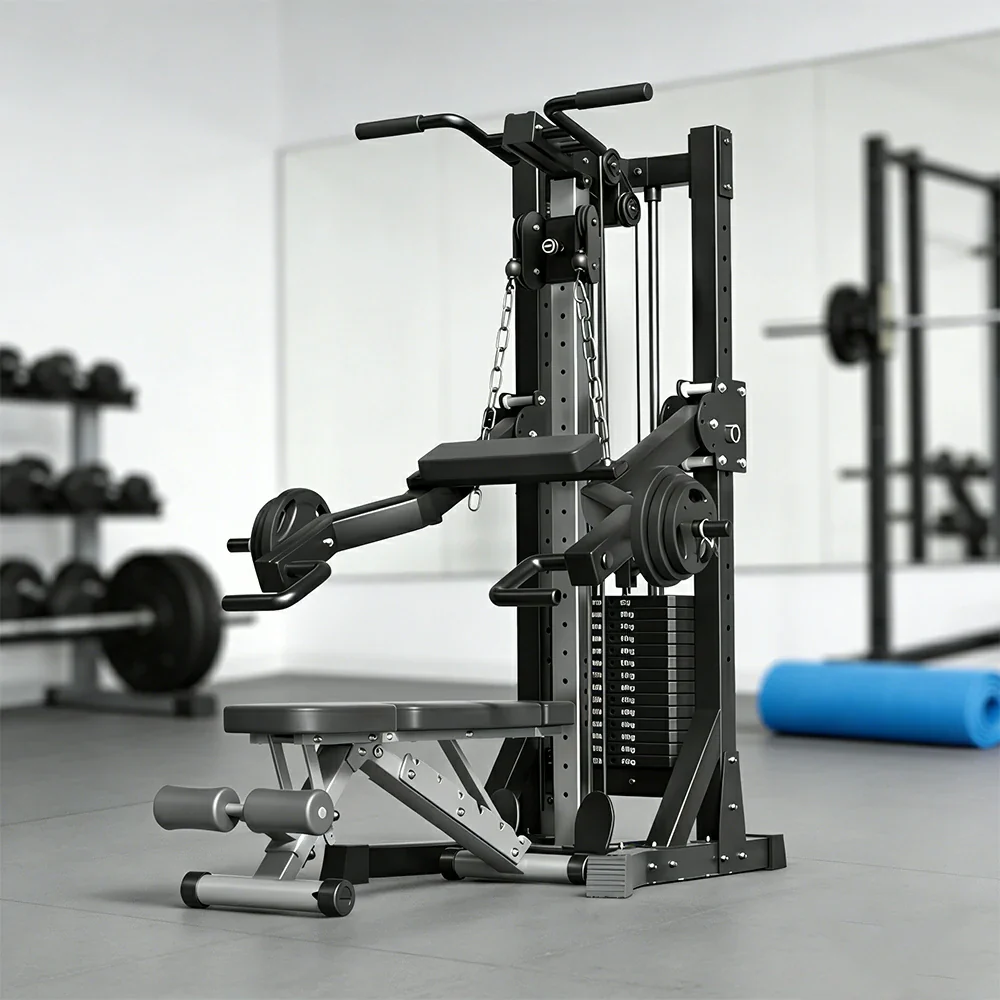 FITPRO Multi-Functional Home Gym Machine - 70kg Precision Steel Counterweight, Adjustable Pulley System, Full-Body Strength Training - Image 7