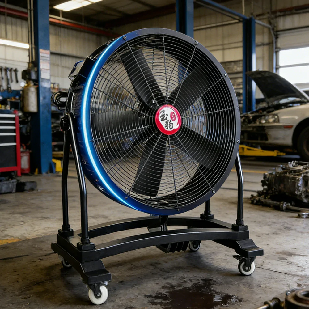 GROVIA Industrial Air Circulator Fan Fixed Type Full Copper Motor Metal Frame Low Noise Design - Image 4