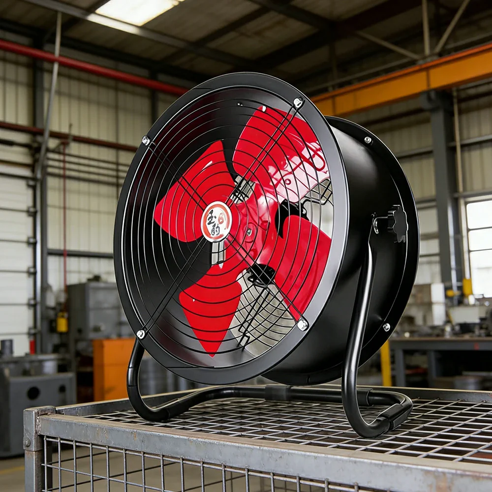 GROVIA Industrial Ventilation Fan Floor Type Adjustable Speed Full Copper Motor Waterproof Dustproof Low Noise Design - Image 2