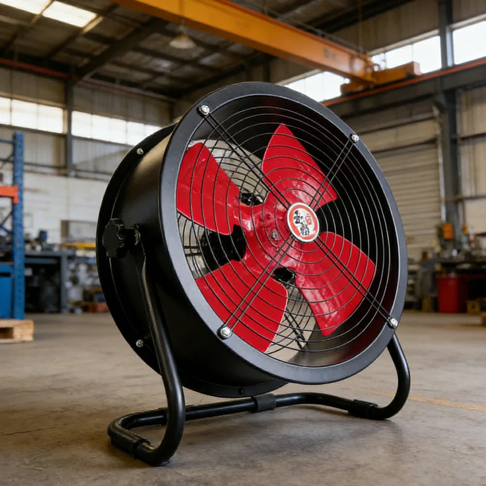 GROVIA Industrial Ventilation Fan Floor Type Adjustable Speed Full Copper Motor Waterproof Dustproof Low Noise Design - Image 4