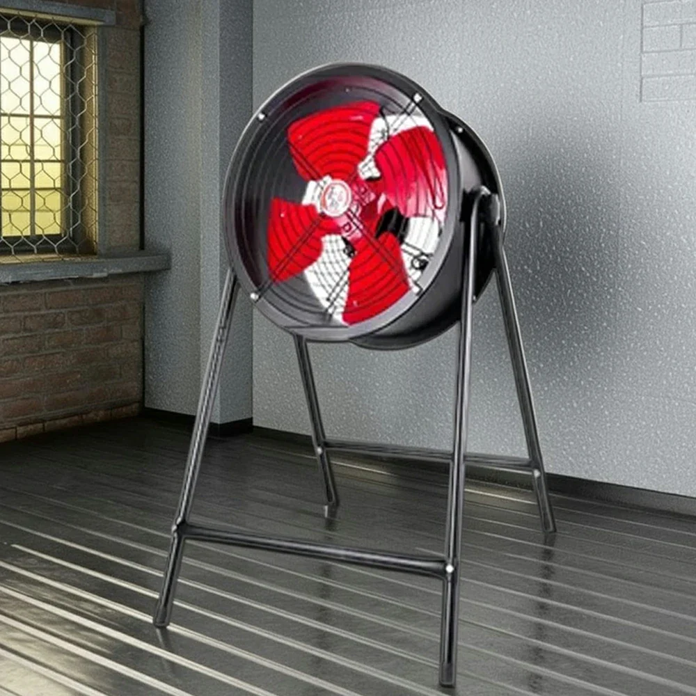 GROVIA Industrial Ventilation Fan Pedestal Type Adjustable Speed Full Copper Motor Waterproof Dustproof Low Noise Design - Image 2