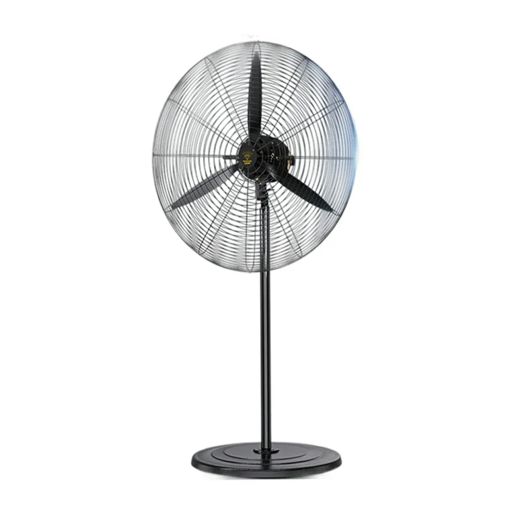GROVIA Industrial Fan Floor Type Dual Ball Bearing Motor Three Speed Settings High Safety Mesh Design