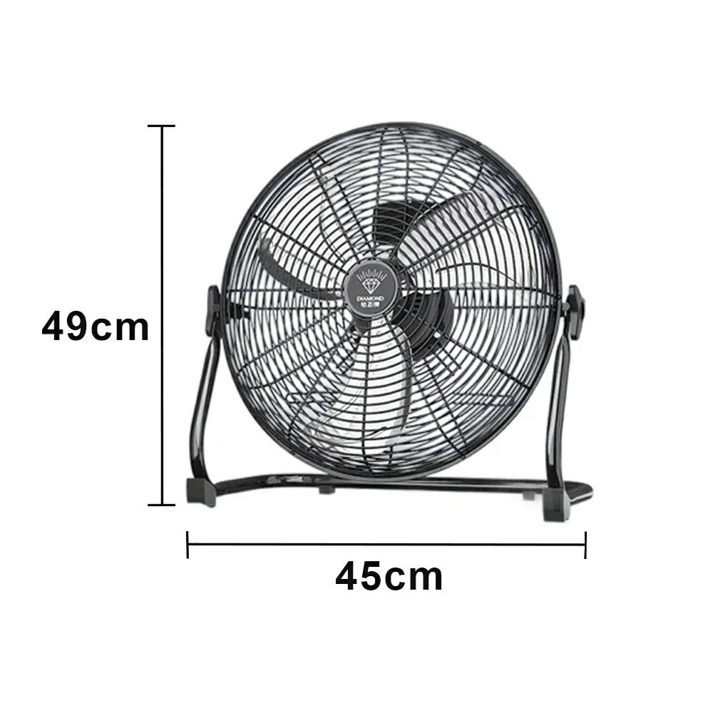 GROVIA 16 Inch Air Circulation Fan Energy Efficient Motor Spiral Blade Multiple Speed High Safety Grille Design - Black - Image 5