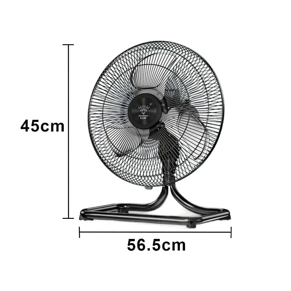 GROVIA 16 Inch Air Circulation Fan Oscillating Type Energy Efficient Motor Spiral Blade Multiple Speed High Safety Grille Design - Black - Image 5