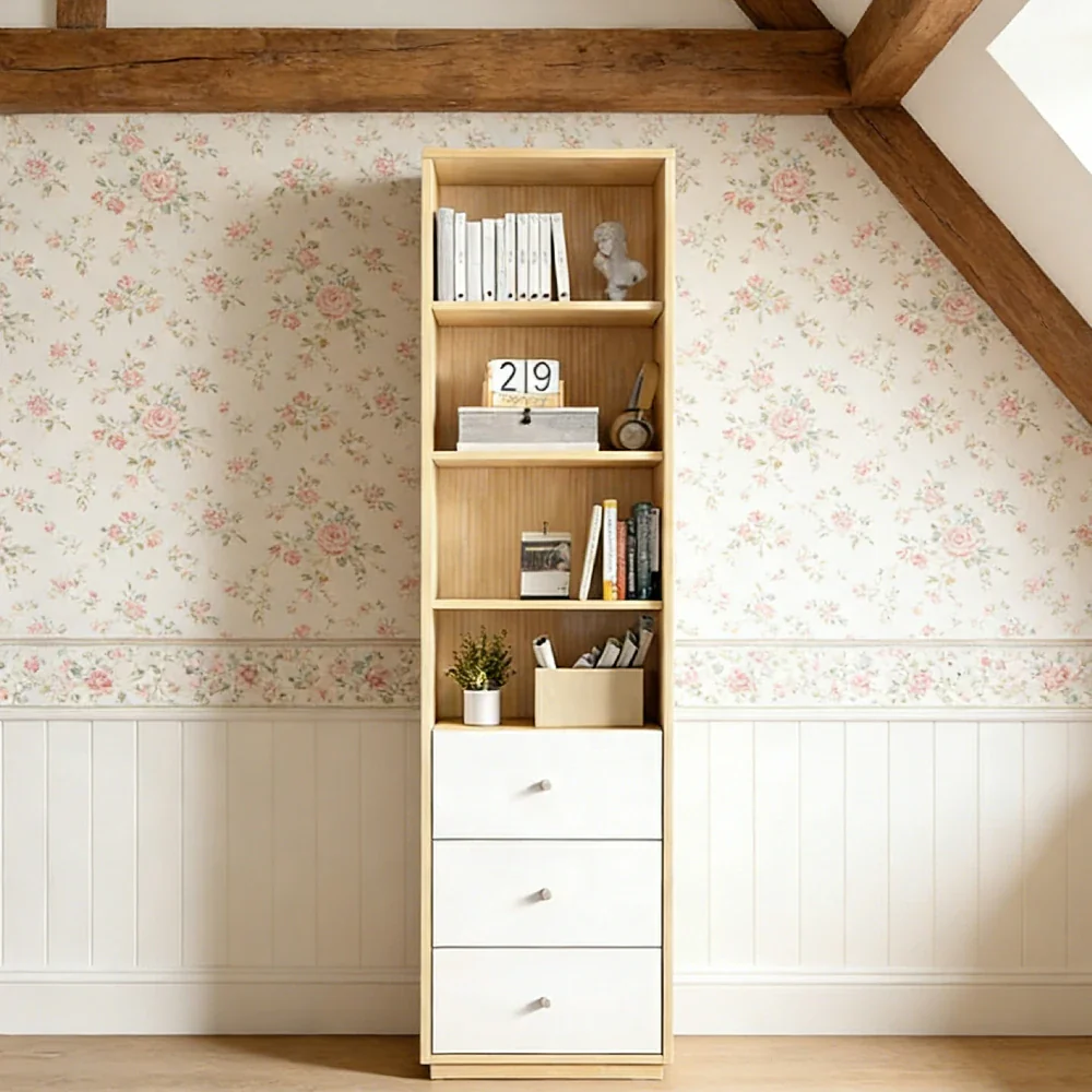LIVARA 3-Drawer Storage Cabinet - Solid Wood Frame with Open & Enclosed Shelving, Soft-Close Doors & Modern Design - Image 2