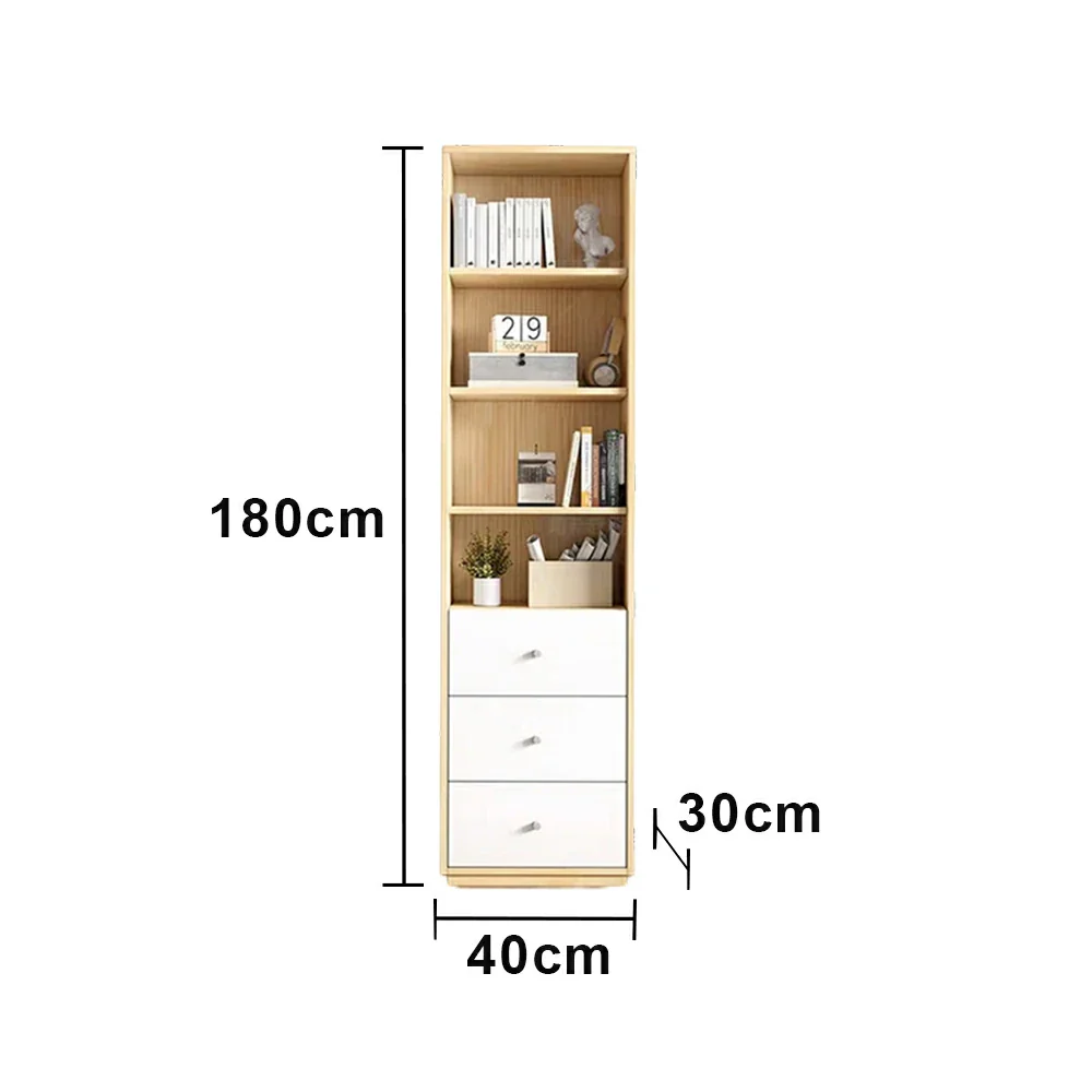 LIVARA 3-Drawer Storage Cabinet - Solid Wood Frame with Open & Enclosed Shelving, Soft-Close Doors & Modern Design - Image 5