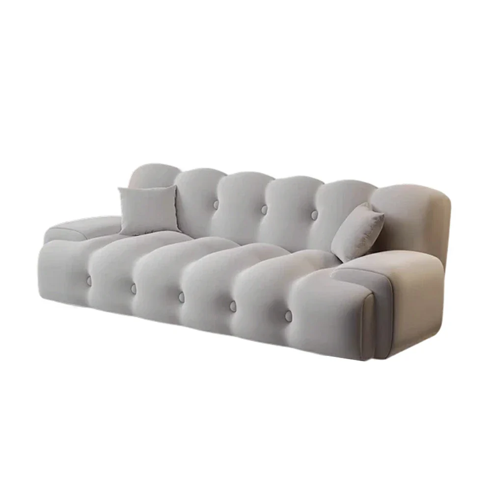 LIVARA 160/180cm Sofa Bed, 3-Position Adjustable Backrest, Milk Velvet Upholstery, High-Density Foam, Hidden Support Legs - Grey