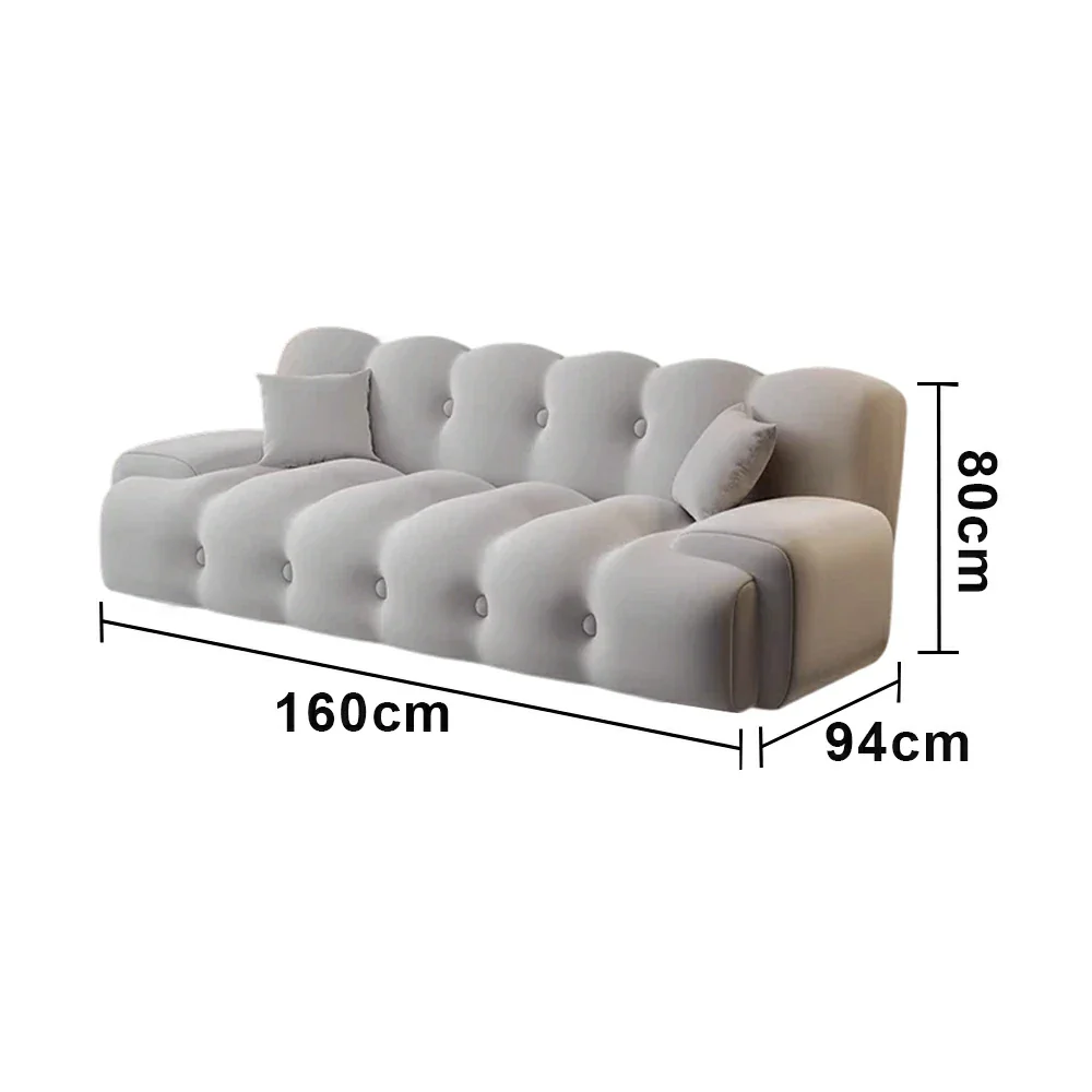 LIVARA 160/180cm Sofa Bed, 3-Position Adjustable Backrest, Milk Velvet Upholstery, High-Density Foam, Hidden Support Legs - Grey - Image 5