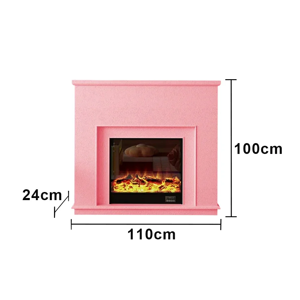 LIVARA Vintage Fireplace Mantel Surround Decorative Mantel Shelf Solid Spruce Wood HDF Panels Carved Design Living Room Feature - Pink - Image 5