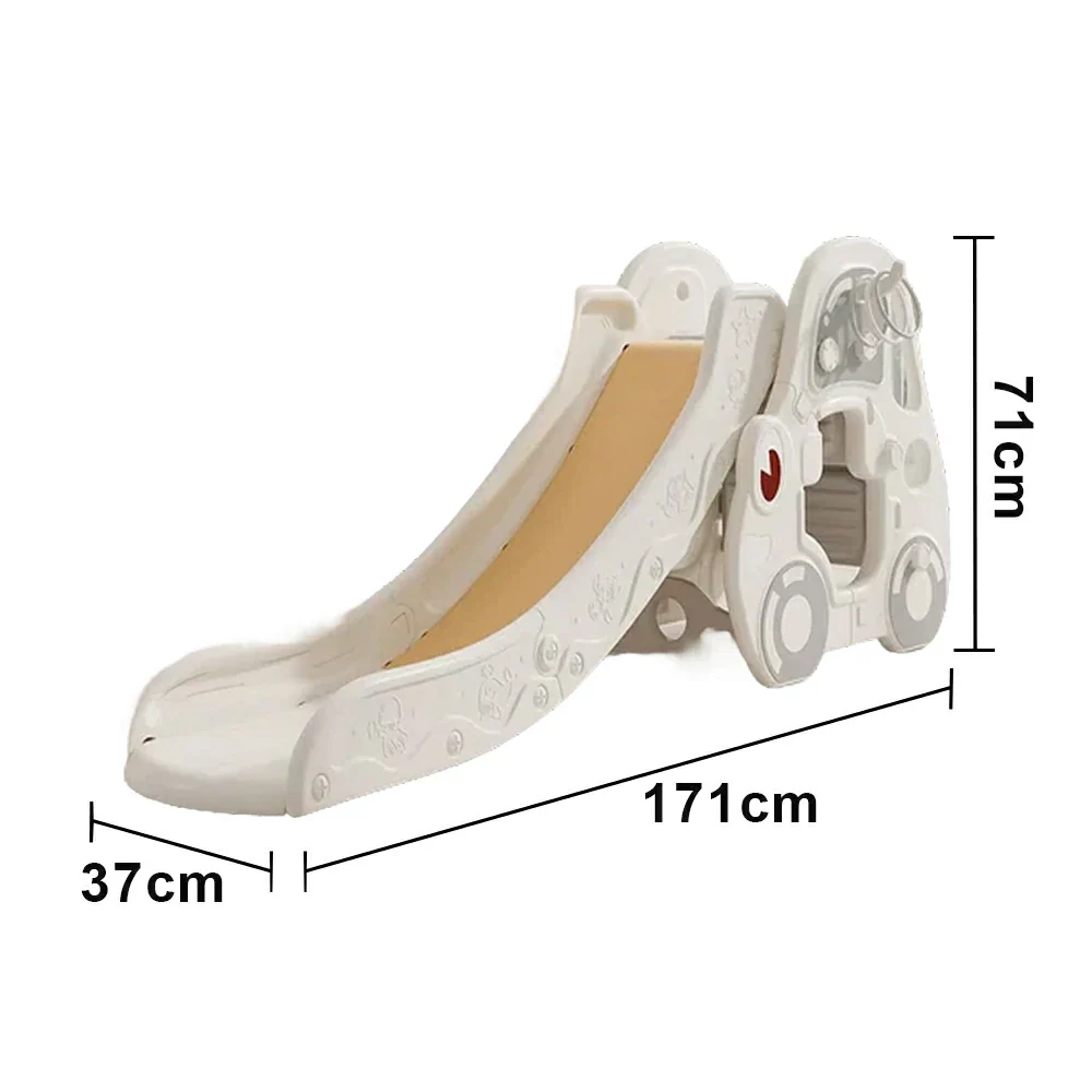 LIVARA Kids Slide Wider Sliding Surface Triangular Support Structure Foldable Design Interactive Play - Khaki - Image 5