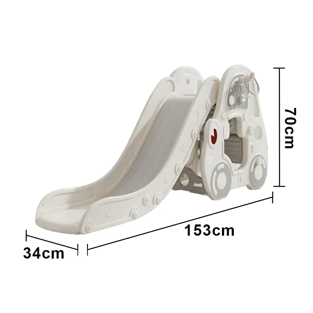 LIVARA Kids Slide Wider Sliding Surface Triangular Support Structure Foldable Design Interactive Play - Grey - Image 5