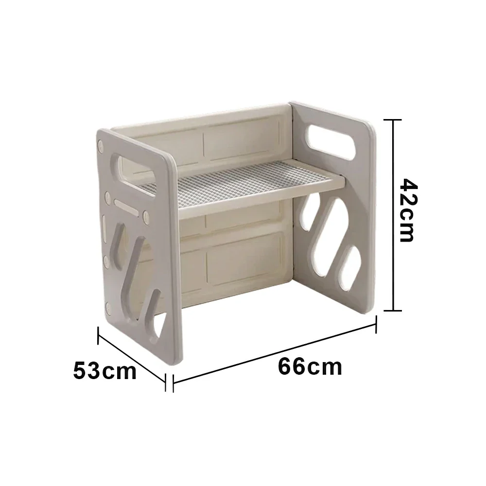 LIVARA Kids Activity Table Multi-Purpose Learning & Play Design Stable Structure Stackable Space-Saving Storage - Grey - Image 5