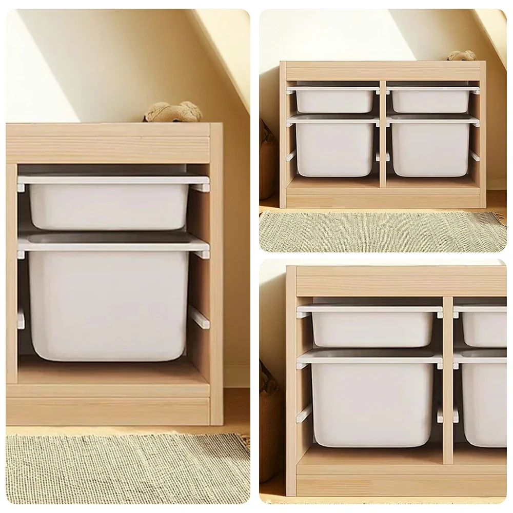 LIVARA Solid Wood Toy Storage Cabinet - Child-Safe Pull-Out Bins, Space-Saving Design, Eco-Friendly Kids Storage Unit - Natural Wood - Image 8