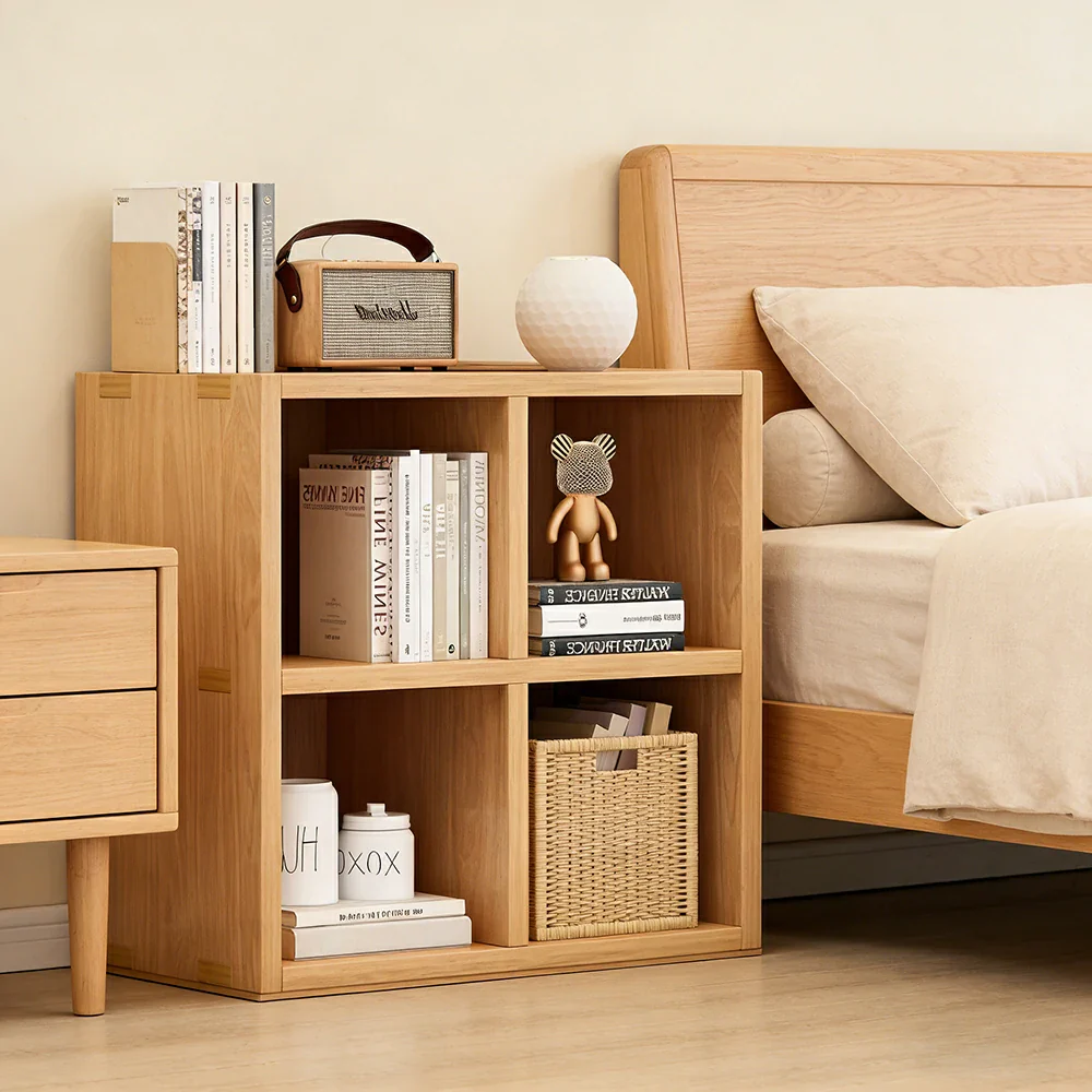 LIVARA Solid Wood 2-Tier Storage Shelf - Compact Open Cubby Design, Space-Saving Home & Kids Organiser - Natural Wood - Image 5