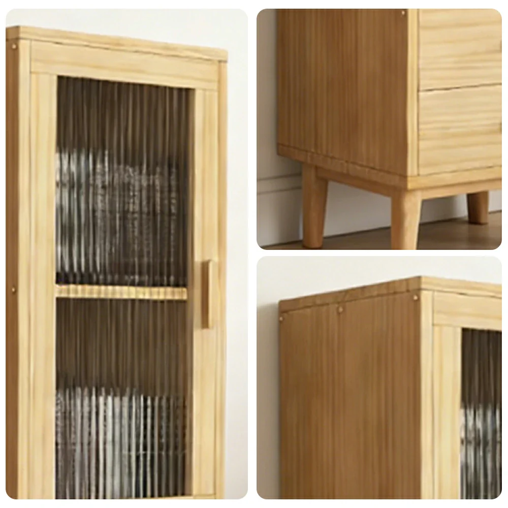 LIVARA Side Cabinet - Wide Tabletop with Thickened Panel Construction, Multi-Storage Drawers & Solid Wood Legs - Image 3