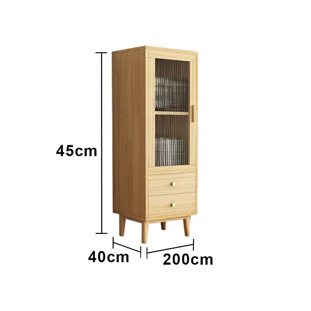 LIVARA Side Cabinet - Wide Tabletop with Thickened Panel Construction, Multi-Storage Drawers & Solid Wood Legs - Image 5