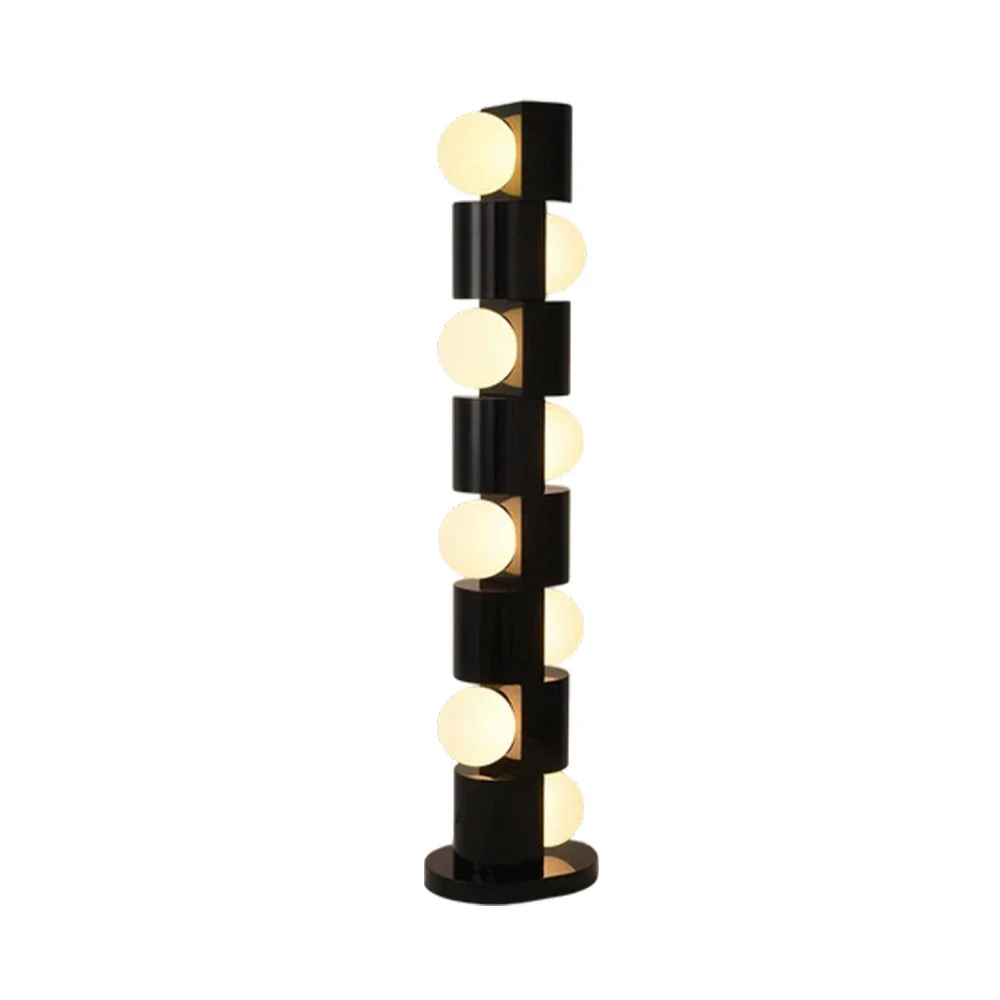 LIVARA Floor Lamp Easy-Change E27 Bulb Metal Body Corrosion-Resistant Stable Base - Black