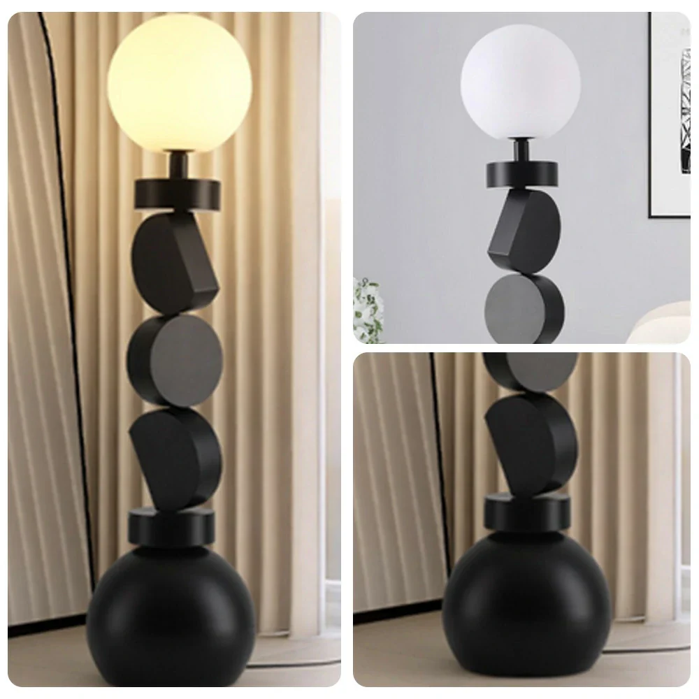 LIVARA Floor Lamp Three-Mode Lighting Iron Frame High-Transparency Shade Artistic Design - Image 3