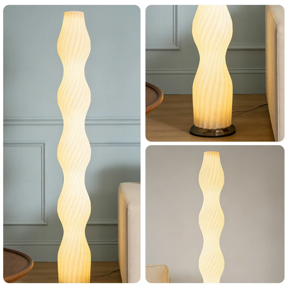 LIVARA Floor Lamp Comfortable Lighting Iron Body Rose Gold Colour Clear Shade Heavy-Duty Base - Image 3