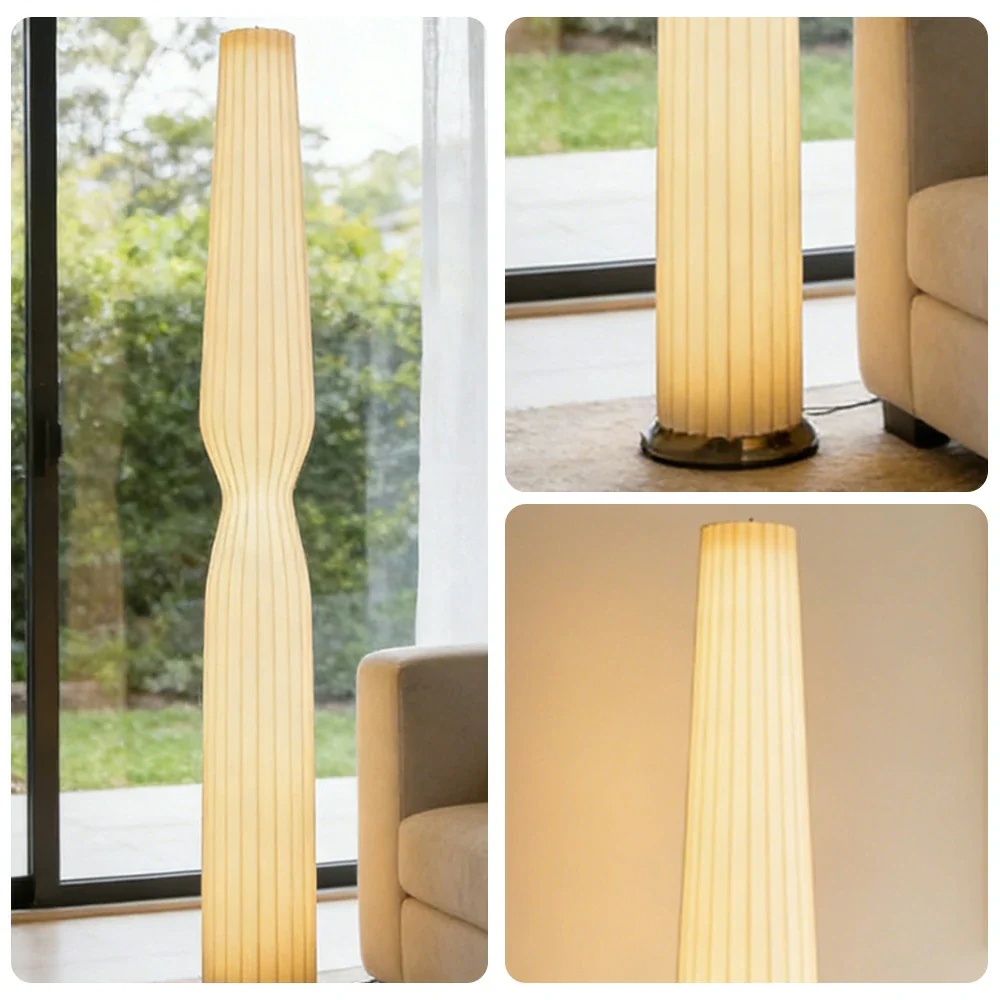 LIVARA Floor Lamp Eye-Care Lighting Iron Frame Rose Gold Colour High-Transparency Shade Modern Look - Image 3