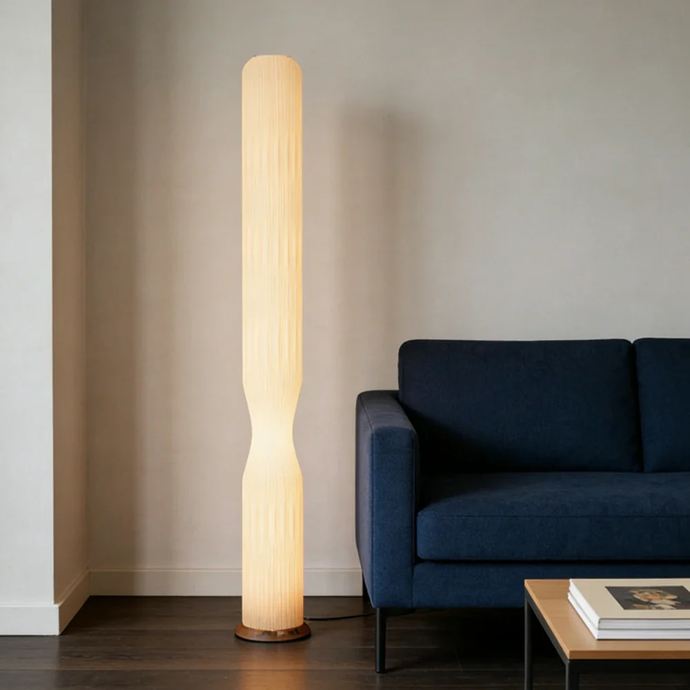 LIVARA Floor Lamp Soft Lighting Iron Frame Rose Gold Colour High-Transparency Shade Safe Stable Base - Image 2