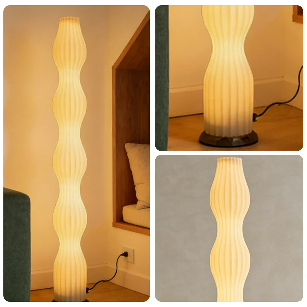 LIVARA Floor Lamp Eye-Friendly Light Iron Body Rose Gold Colour Clear Shade Minimalist Style - Image 3
