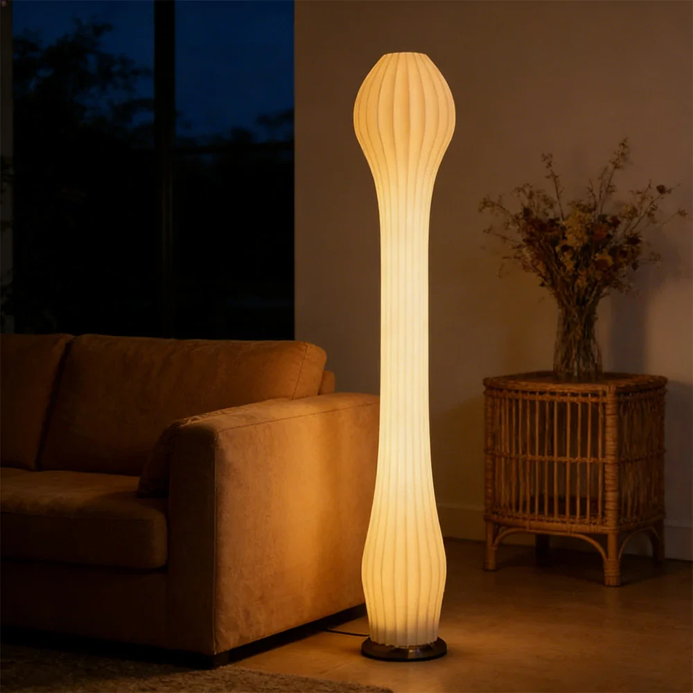 LIVARA Floor Lamp Flicker-Free Lighting Iron Frame Rose Gold Colour Clear Shade for Modern Homes - Image 4