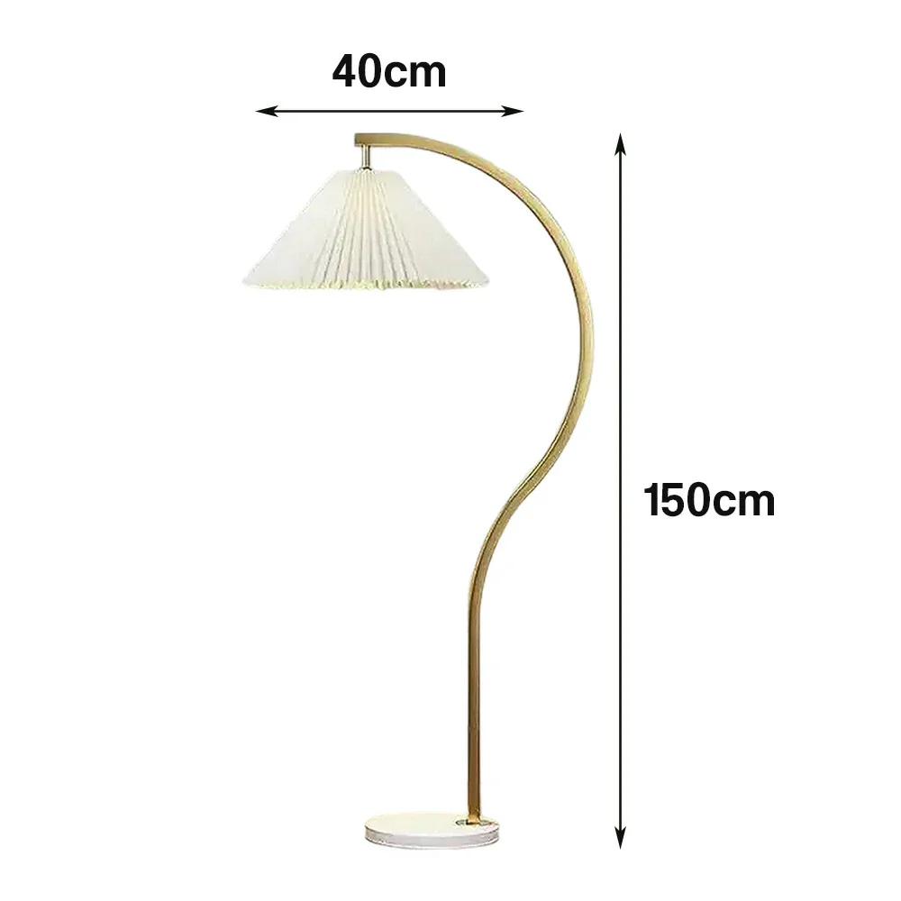 LIVARA Floor Lamp Three-Mode Lighting Fabric Shade Iron Body Marble Base Stable Design - Wood - Image 5