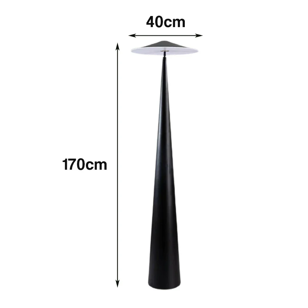 LIVARA Floor Lamp 3-Colour Lighting Iron & Aluminium Body Rotatable Head Floating Disc Design - Image 5
