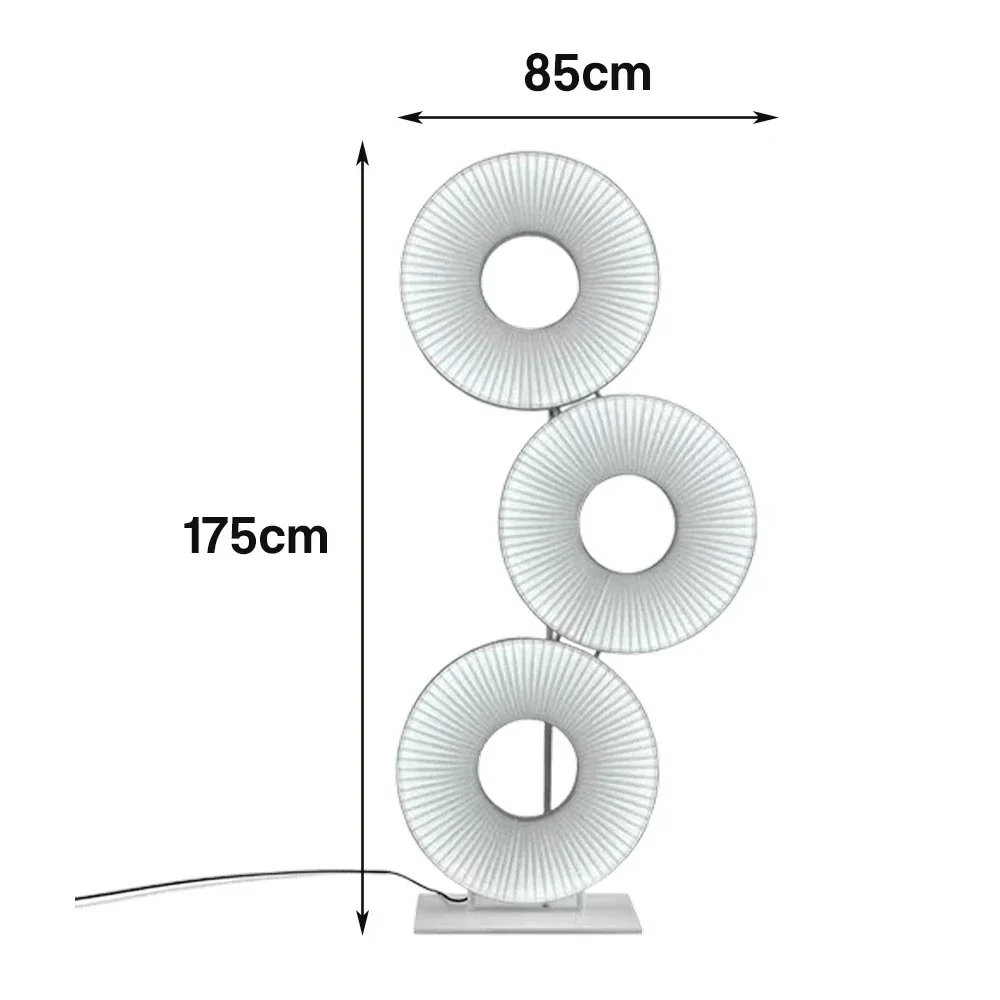 LIVARA Floor Lamp All-Around Ambient Lighting Metal Frame Weighted Base Modern Ring Design - Image 5