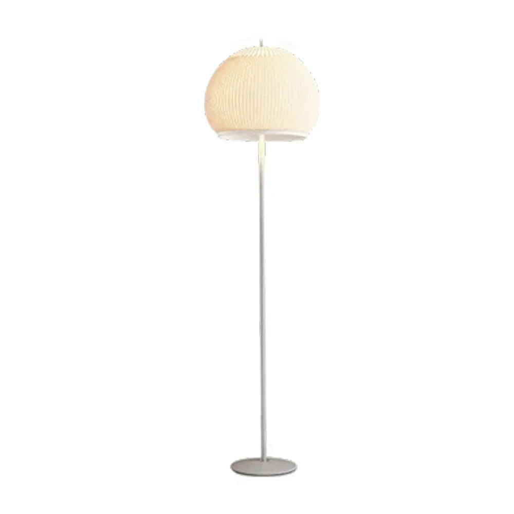 LIVARA Floor Lamp 60W Soft Ambient Lighting Fabric Shade Carbon Steel Frame LED Energy-Efficient