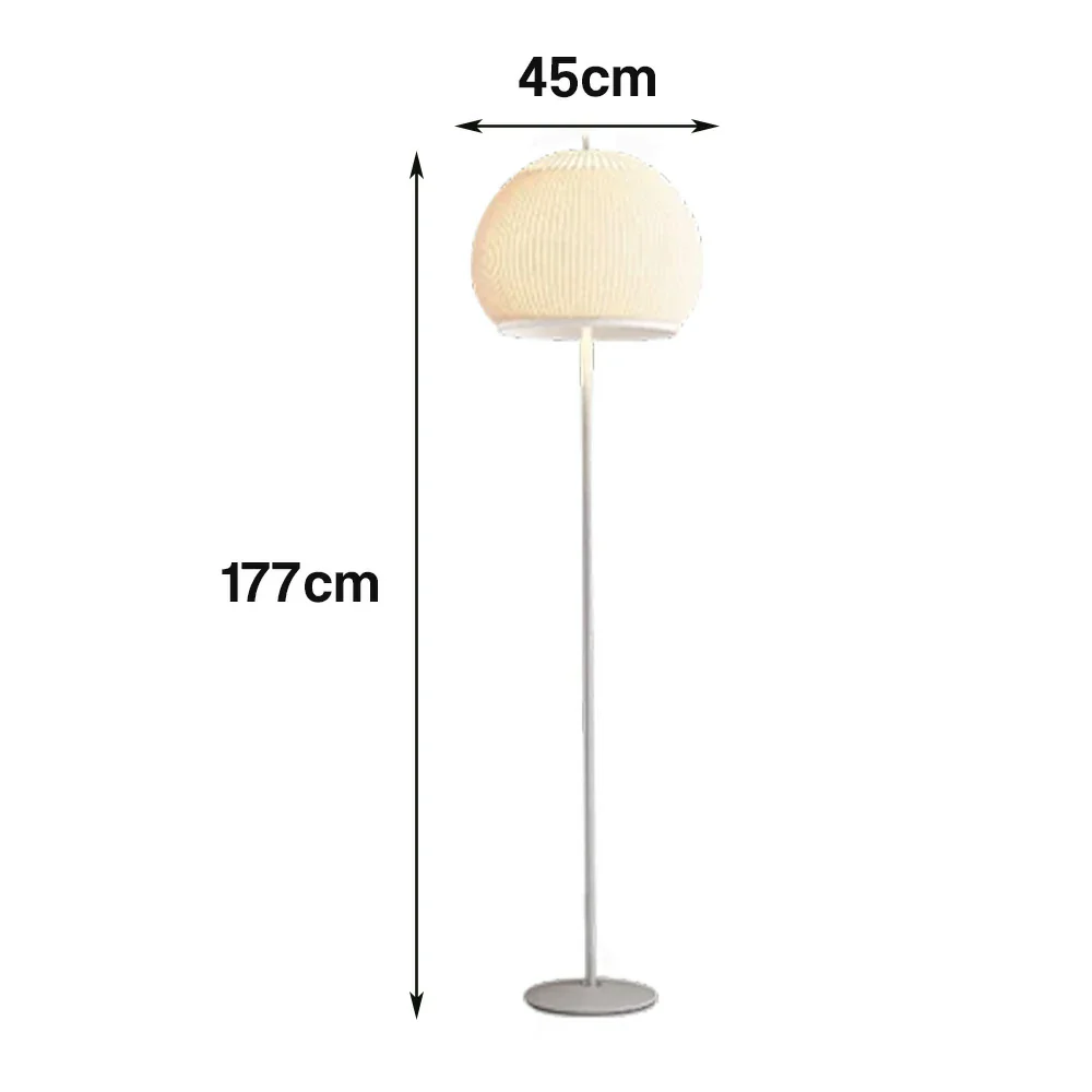 LIVARA Floor Lamp 60W Soft Ambient Lighting Fabric Shade Carbon Steel Frame LED Energy-Efficient - Image 5