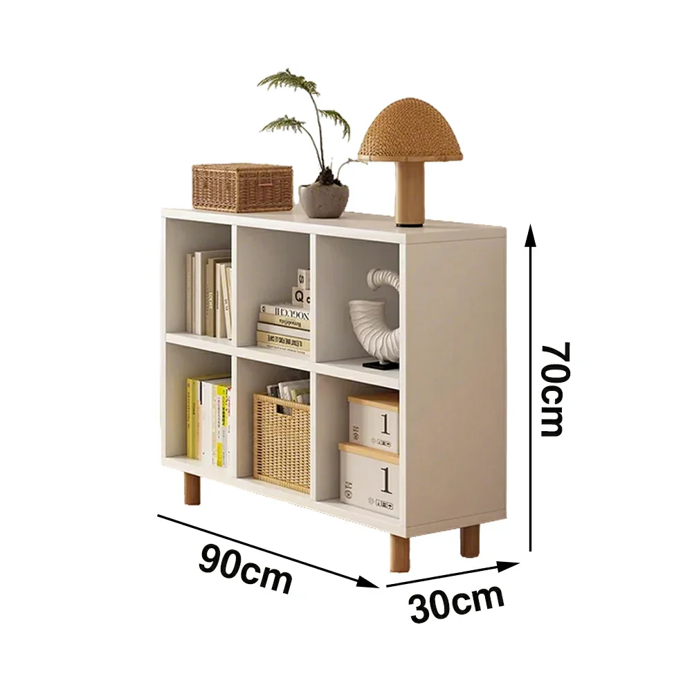LIVARA Solid Wood Storage Cabinet with Legs - 4/6-Cube Organiser, Sturdy Open Shelving for Living Room & Bedroom - Warm White - Image 10