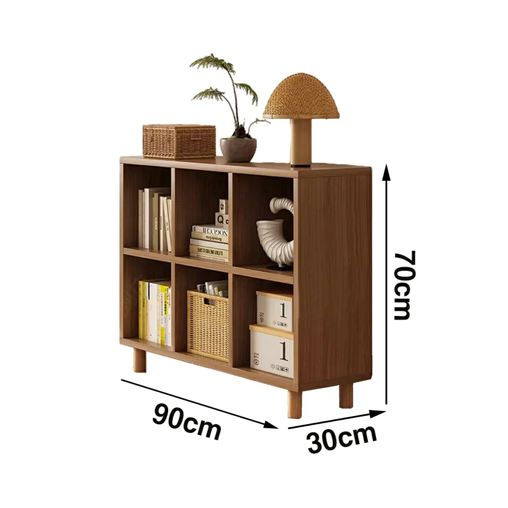 LIVARA Solid Wood Storage Cabinet with Legs - 4/6-Cube Organiser, Sturdy Open Shelving for Living Room & Bedroom - Walnut - Image 10