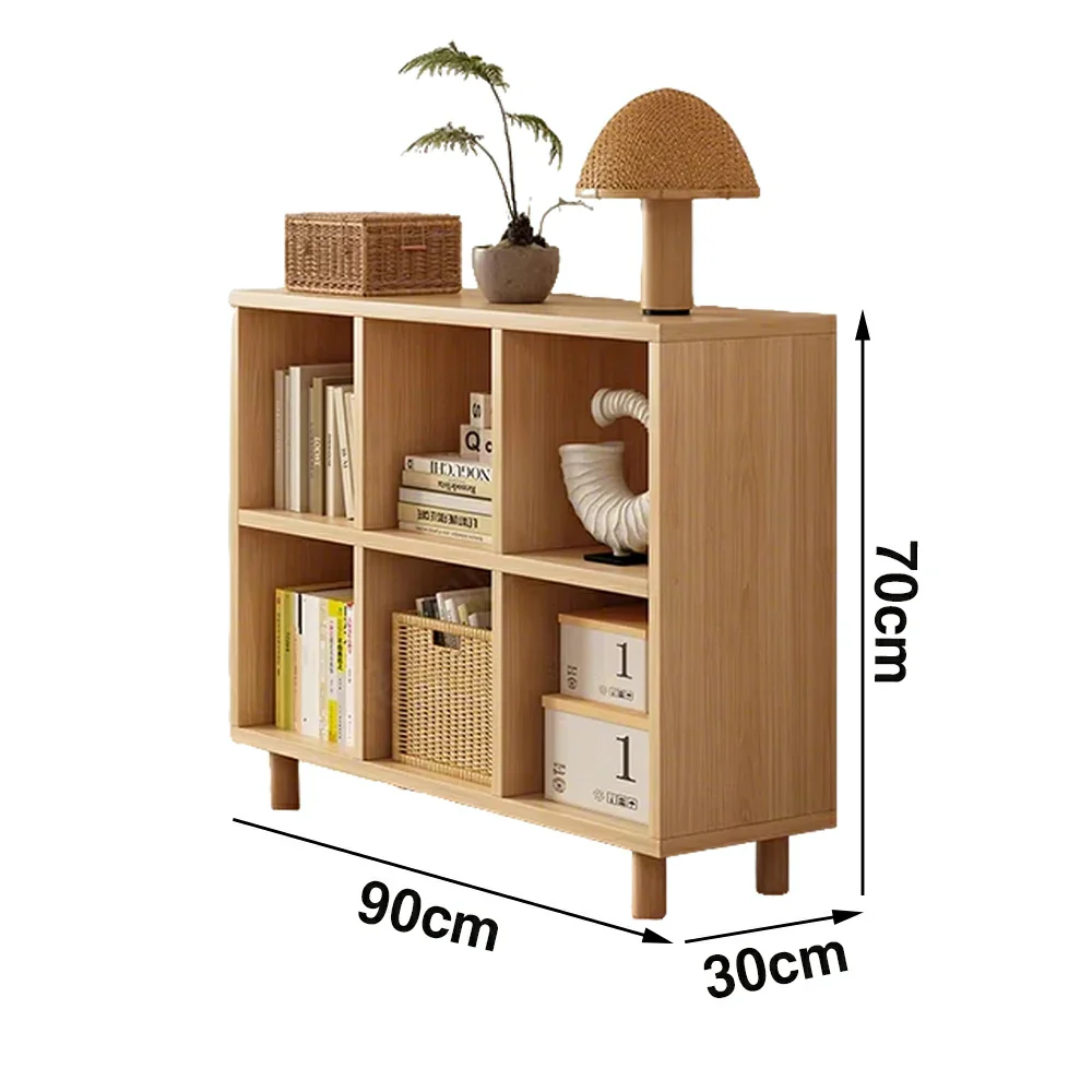 LIVARA Solid Wood Storage Cabinet with Legs - 4/6-Cube Organiser, Sturdy Open Shelving for Living Room & Bedroom - Beech - Image 10