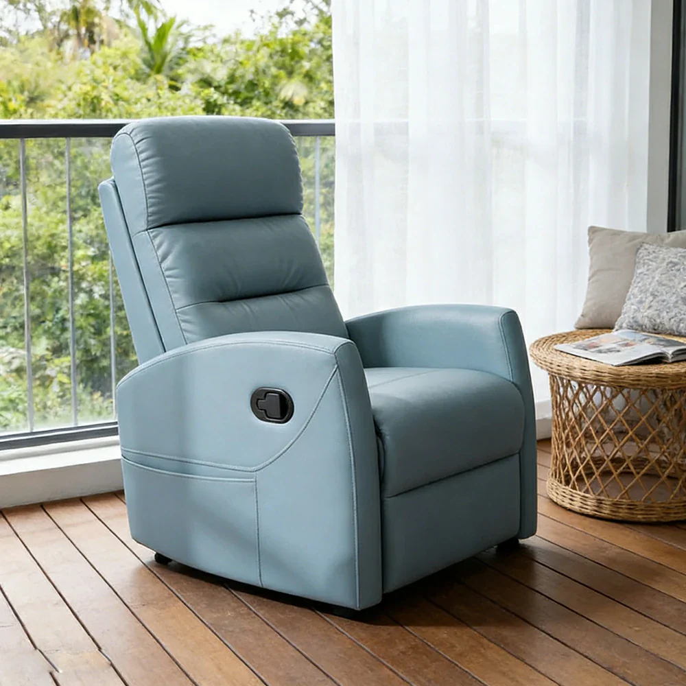 LIVARA Electric Assist Sofa, One-Touch Sit-to-Stand Assist, Skin-Friendly Upholstery, Alloy Steel Frame, Quiet Stable Lift - Blue - Image 2